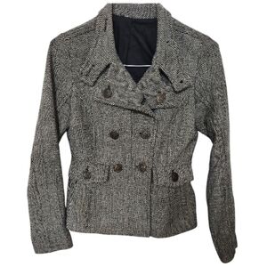 Women's Express Herringbone Wool Double-Breasted Jacket, Small